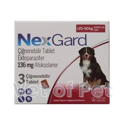 Nexgard  25-50 Köpek Dış Parazit Tablet ( 3 Tablet İçerir ) SKT:05.2027