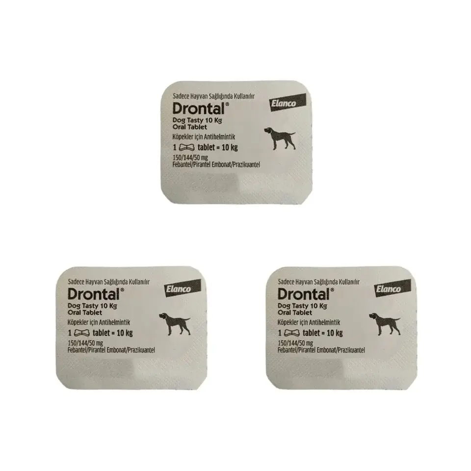 Drontal Köpek İç Parazit Tableti 3 Tablet (SKT:04.2027)