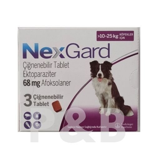 Nexgard 10-25 Köpek Dış Parazit 3 Tablet  SKT:10.2026