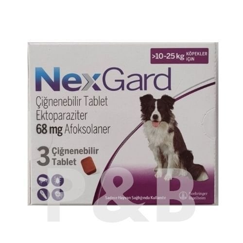Nexgard 10-25 Köpek Dış Parazit 3 Tablet  SKT:03.2027