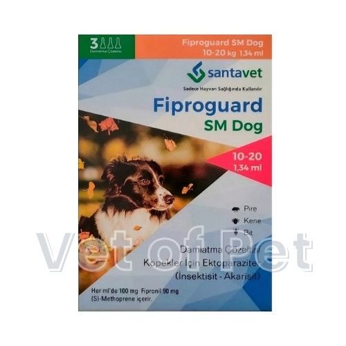 Fiproguard Köpek. 10-20 kg İçin Damla (3 Pipet) SKT:01.2027