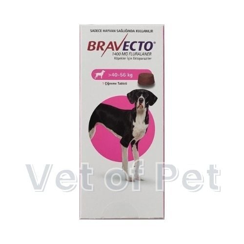 Bravecto 40-56 Kg Arası Köpekler İçin Dış Parazit Tableti (1 Tablet) SKT:07.2027
