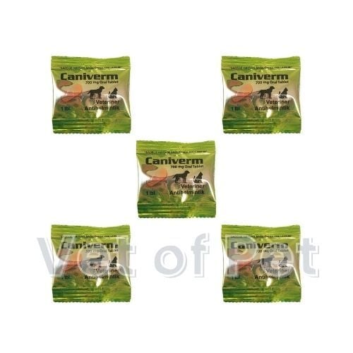 Caniverm 700 Mg İç Parazit Tableti 5 Tablet SKT 11.26