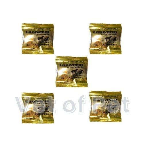 Caniverm 175 Mg İç Parazit Tableti 5 Adet  SKT:11.2026