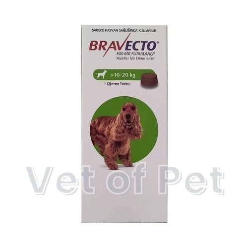 Bravecto 10–20 Kg Köpek İçin Pire ve Kene İlacı (3 Ay Etkili)SKT:2027
