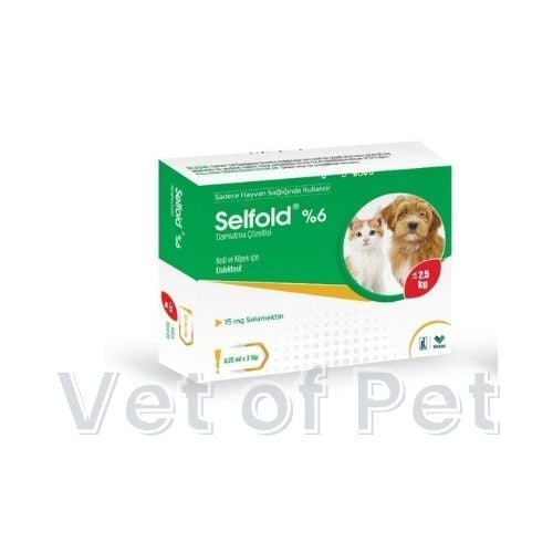 SELFOLD %6 Damlatma Çözeltisi Yavru Kedi-Köpek  < 2.5 Kg  3 Pipet  SKT:04.2027