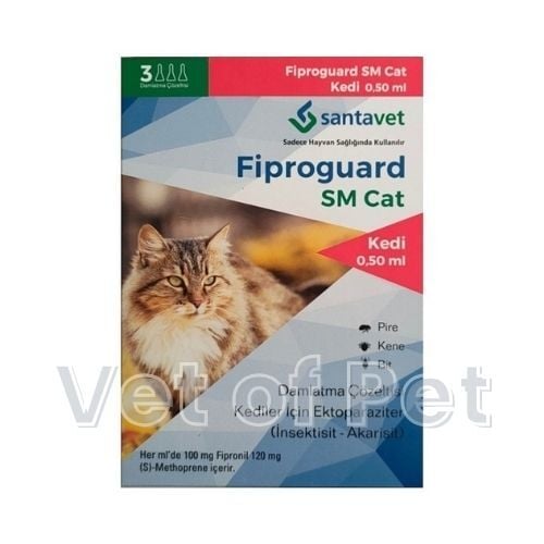 Fiproguard SM Cat Kediler İçin Damla 0.50ml (3 Pipet) SKT:02.2028