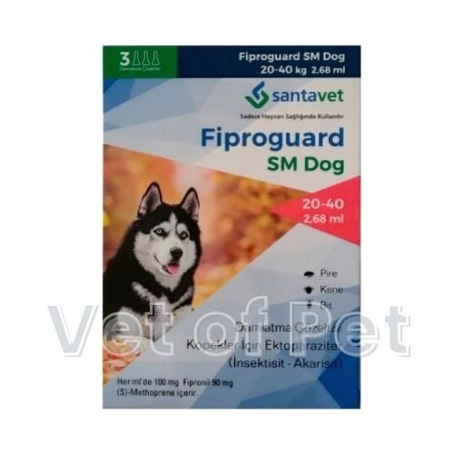 Fiproguard Köpek. 20-40kg İçin Damla (3 Pipet) SKT:07.2027