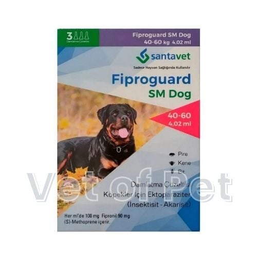 Fiproguard Köpek 40-60kg Damla (3 Pipet) SKT:07.2027