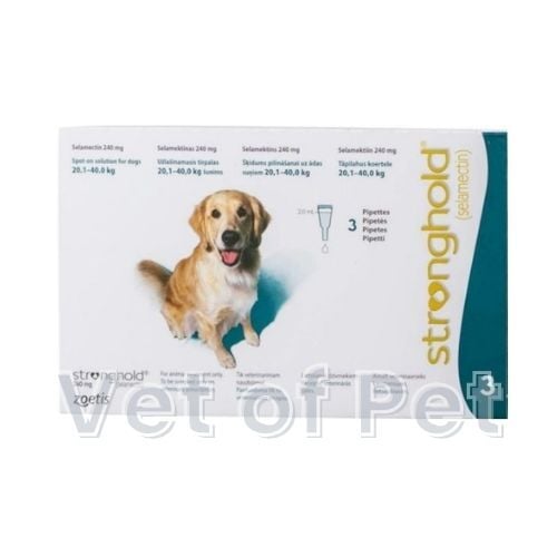 Stronghold Köpek 20-40 Kg için Damla 3 Pipet  (SKT :05.2027)