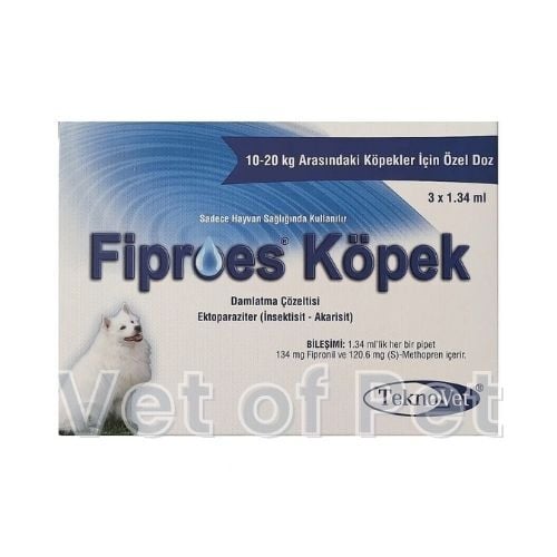 Fiproes Köpek 10-20 Kg 1.34 ml (3 Pipet) SKT:01.2028