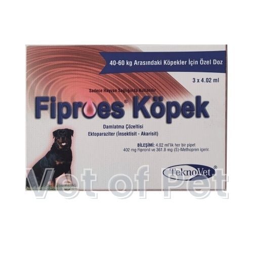 Fiproes Köpek 40-60 Kg 4.02 ml (3 Pipet) SKT:01.2029