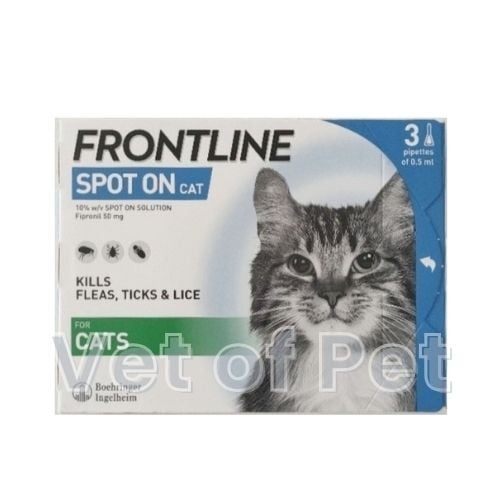 Frontline Spot On Kedi Dış Parazit Damla 0.5ml (3 Pipet) SKT 12.2026