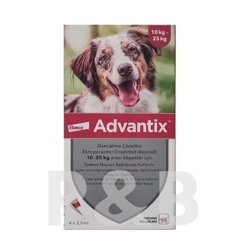 Elanco Advantix Köpek 10-25 Kg İçin Damla (4 Pipet) SKT:05.2027