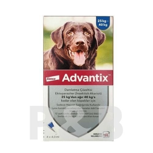 Elanco Advantix Köpek 25-40 Kg İçin Damla (4 Pipet) SKT:07.2027