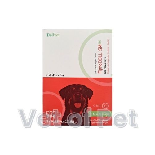 Fiprodoll-Sm Dog Damlatma Çözeltisi 40-60 Kg Köpekler için 3 Pipet  ( SKT :12.2026 )