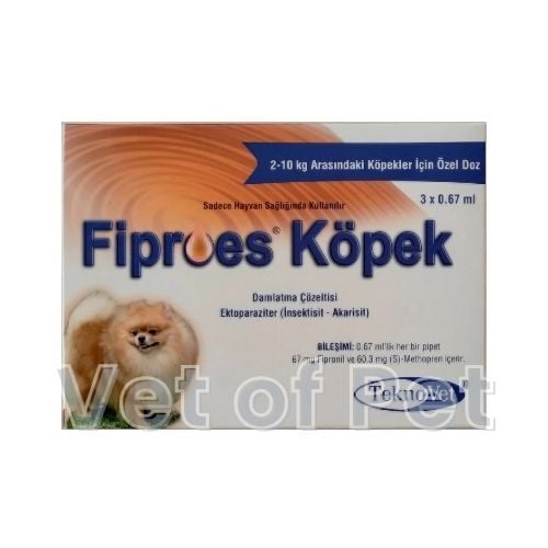 Fiproes Köpek 2-10 Kg 0.67 ml (3 Pipet) SKT:2028