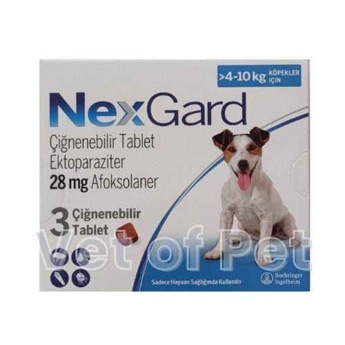 Nexgard Köpek 4-10 Kg İçin 3 Tablet  ( SKT:03.2027 )