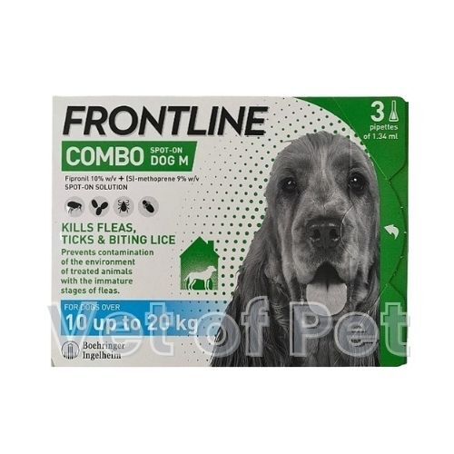 Frontline Combo Köpek 10-20 Kg  3 Pipet İçerir  ( SKT :12.2026 )