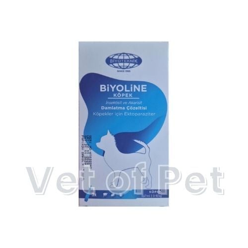 Biyoline 0-10 Kg Köpekler İçin Damlatma Çözeltisi 3 Pipet (SKT:2028 )