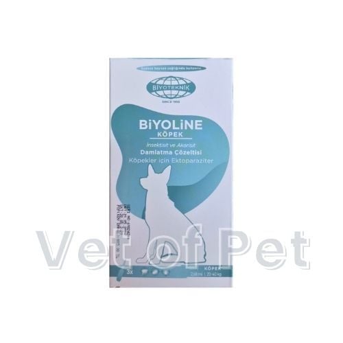 Biyoline 20-40 Kg Köpekler İçin Damlatma Çözeltisi 3 Pipet (SKT:2029)