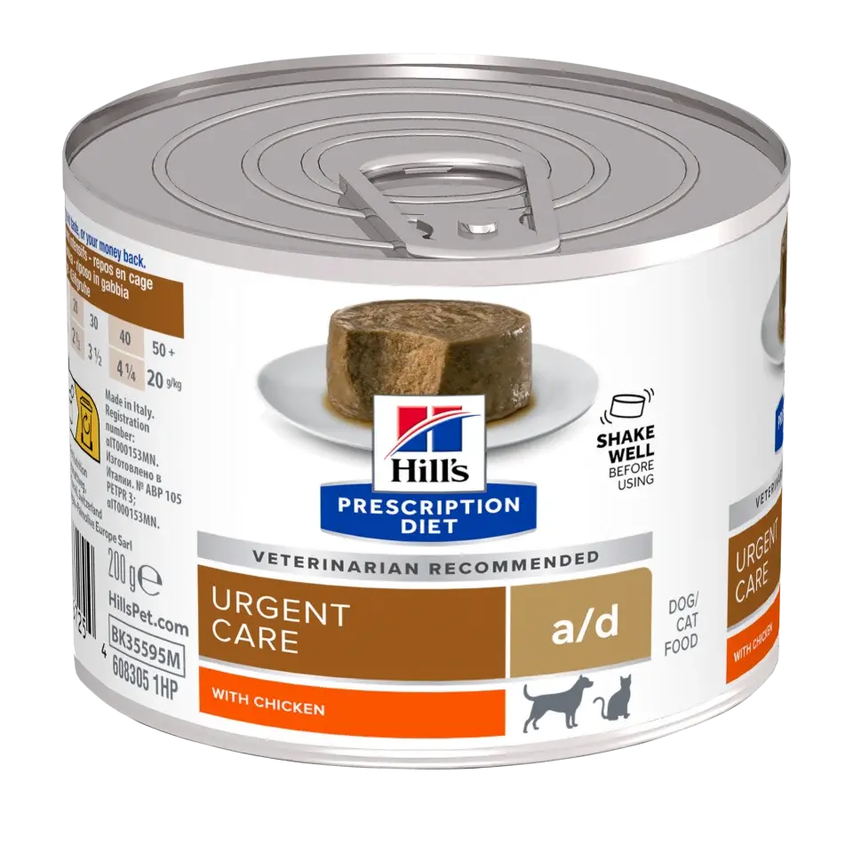 Hill's Prescription Diet Urgent Care a/d Köpek/Kedi Tavuklu Konserve Maması 200 Gr x 6 ADET ( SKT: 03.2027 )