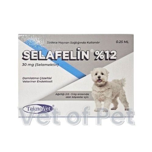 Selafelin 30 mg Damlatma Çözeltisi 2.6-5.0 Kg Köpekler için ( 3pipet içerir)  SKT :06.2027