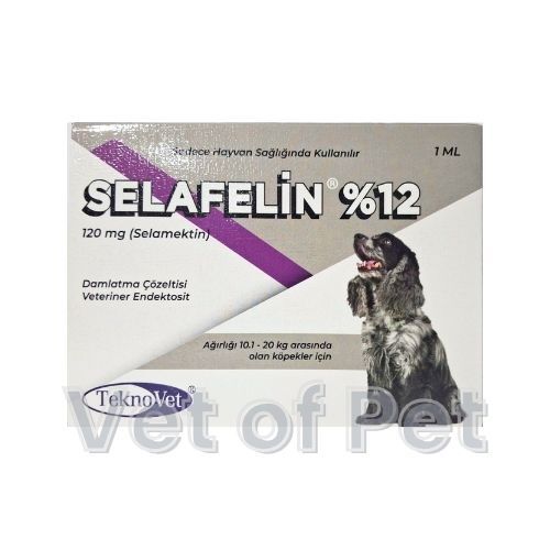 Selafelin 120 Mg Damlatma Çözeltisi 10.1-20 Kg Köpekler için ( 3pipet içerir ) SKT:06.2027