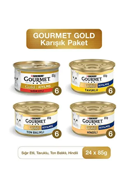 Gourmet Gold Karışık Kedi Konservesi 85 Gr x 24 Adet