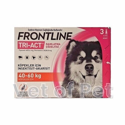 Frontline Tri-Act Damlatma Çözeltisi 40-60 Kg Köpekler İçin 3 Pipet (SKT:08.2028)